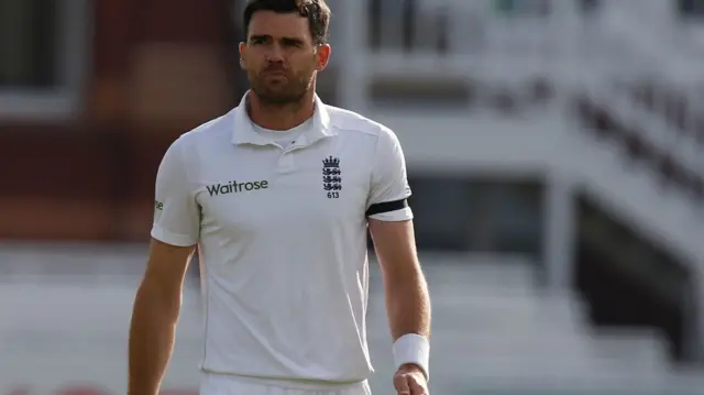 James Anderson in action for England