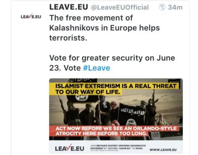 Leave. EU tweet