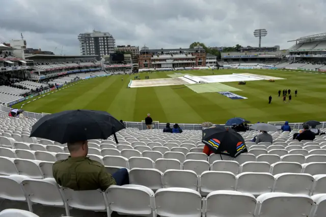 Rain delays play on day five