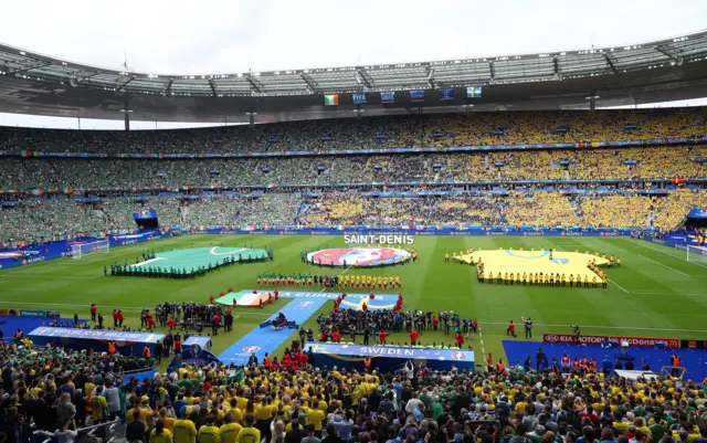 Republic of Ireland and Sweden national anthems