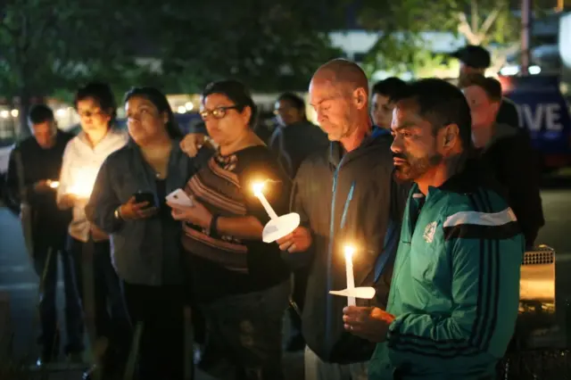 Candlelight vigil in San Diego, California