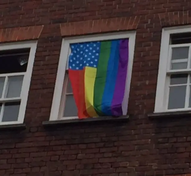 LGBT flag in Old Compton Street