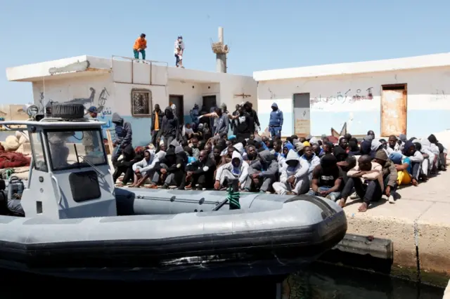 People taken off a migrant boat