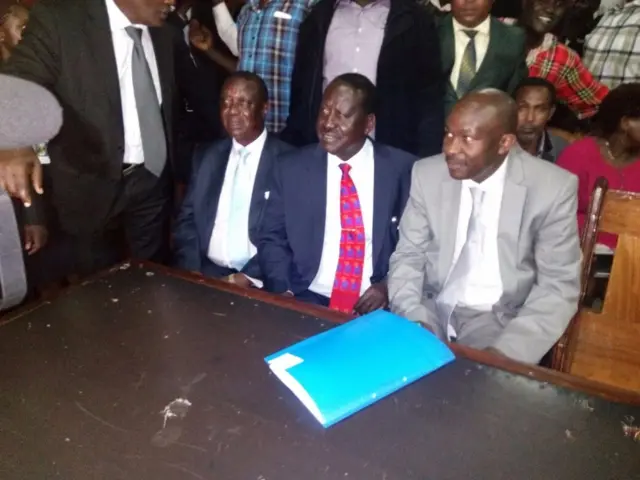 Raila Odinga in court