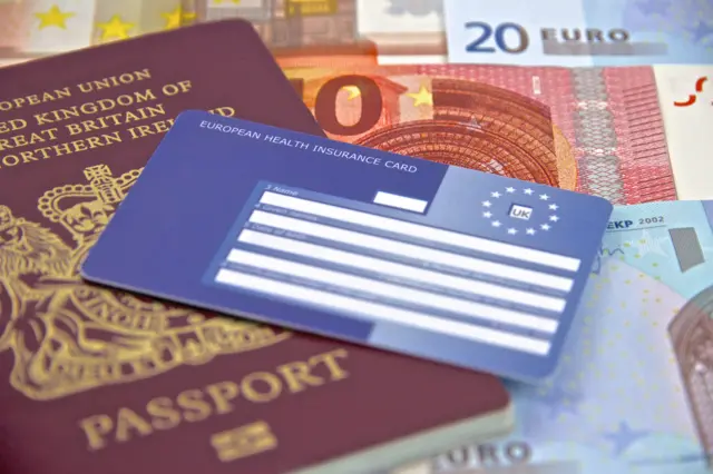 EHIC, British passport and euros