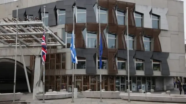 Flags were flying at half mast at Holyrood on Monday