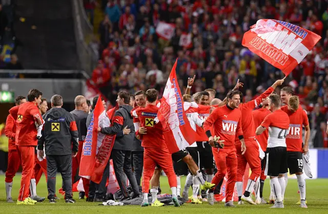 Austria celebrate