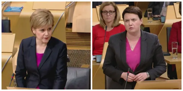 Nicola Sturgeon and Ruth Davidson