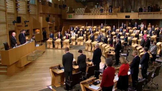 MSPs hold a minute's silence for the victims of the Orlando shootings