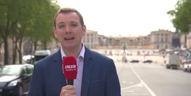 BBC reporter in Versailles