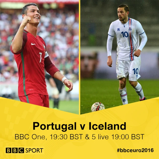 Coming up: Portugal v Iceland