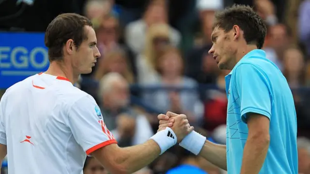 Andy Murray and Nicolas Mahut