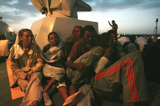 Migrants on boat