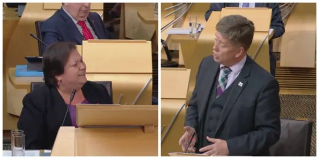 Jackie Baillie and Keith Brown