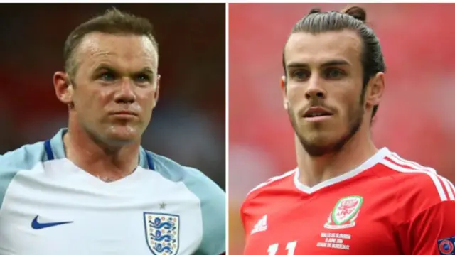 Wayne Rooney (left) & Gareth Bale