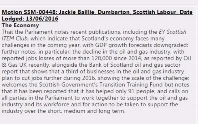 Labour motion