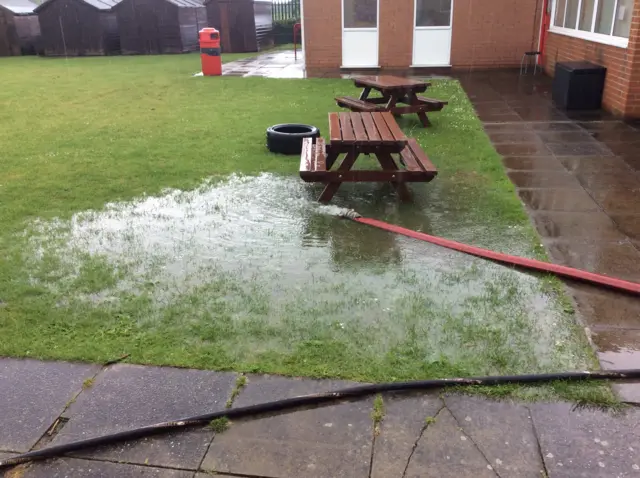 Ruskington Chestnut Street Primary flooding