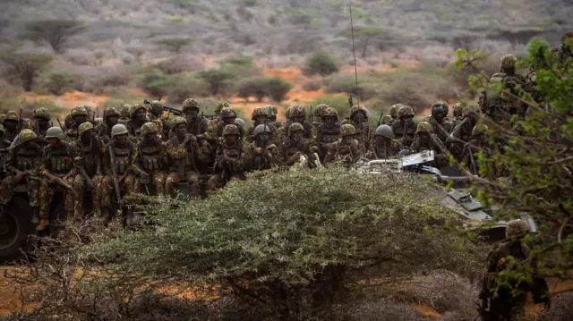 Kenyan troops in Somalia - archive shot