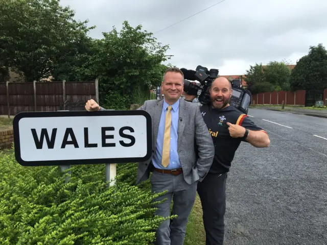 Ian White and cameraman Brian Punter-Mathews