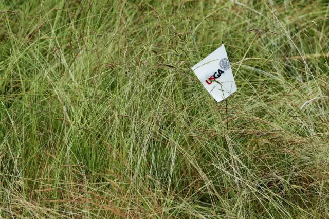 A ball marker at the US Open