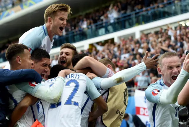 England celebrate