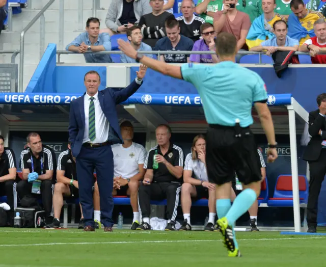 Michael O'Neill at the Stade de Lyon