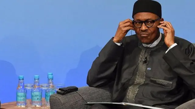 President Muhammadu Buhari take part in a panel discussion during the Anti-Corruption Summit London 2016, at Lancaster House in central London on May 12, 2016