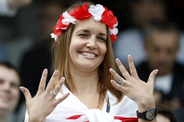 England fan in Lens