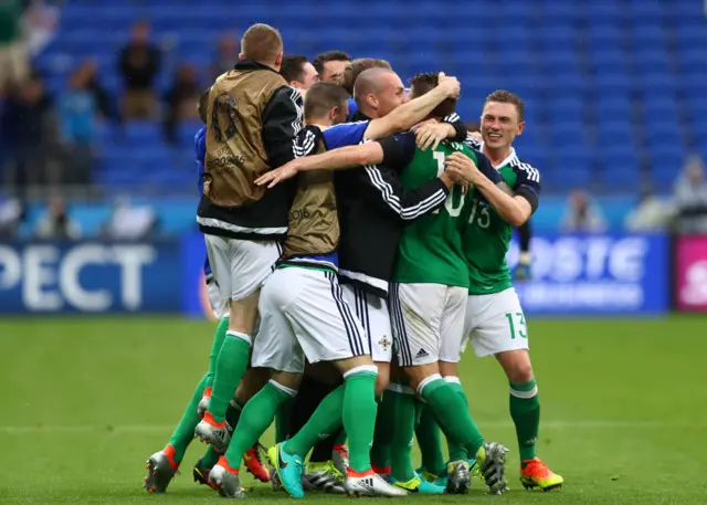 Northern Ireland celebrate