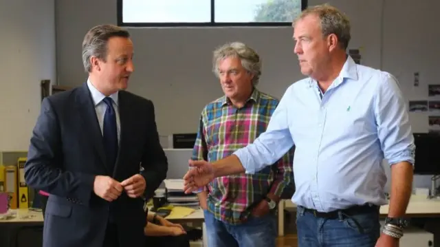 David Cameron, James May and Jeremy Clarkson