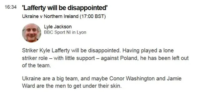 Kyle Lafferty left out of NI team