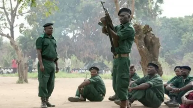 Renamo soldiers are usually stationed in a camp in the Gorongosa mountains