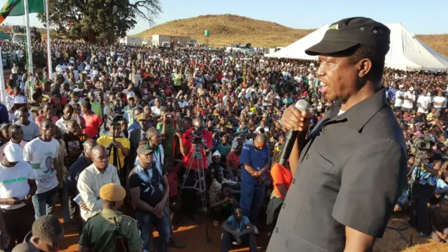 Edgar Lungu at rally