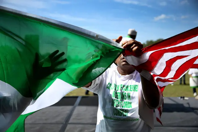 Nigerian and US flags