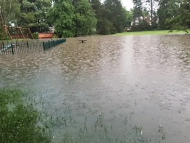 Flooding in Bournville Park