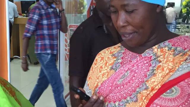 Woman looking at phone