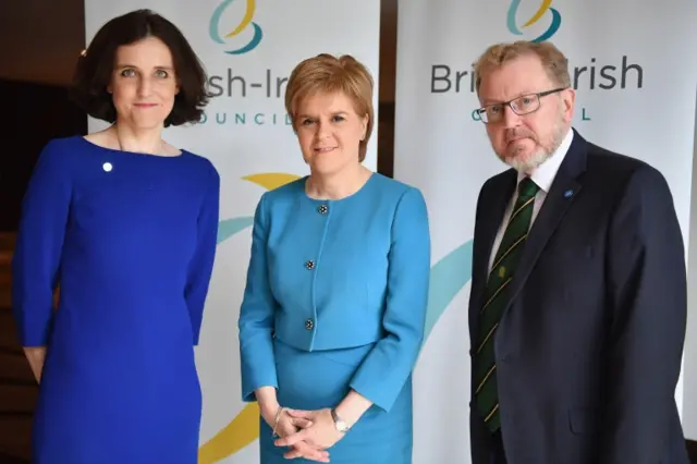 Theresa Villiers, Nicola Sturgeon and David Mundell