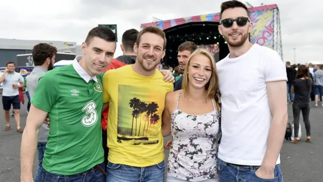 Supporters at the Belfast fanzone