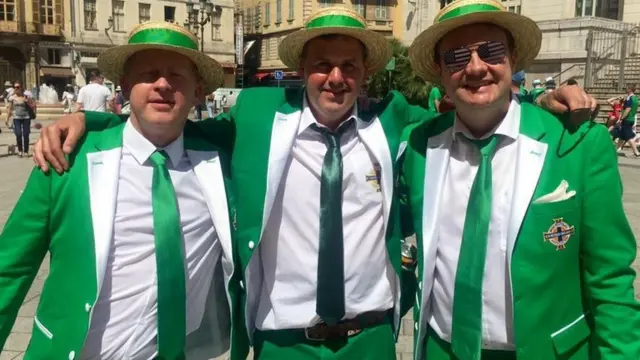 Northern Ireland fans from Coleraine