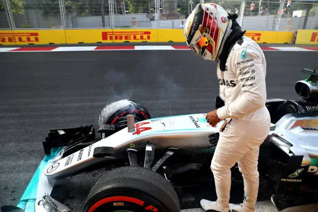 Lewis Hamilton's crash