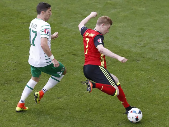 Stephen Ward and Kevin De Bruyne