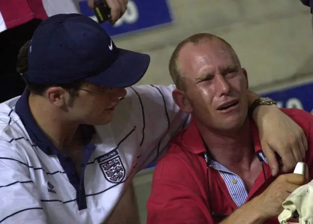 England fans v Romania 2000