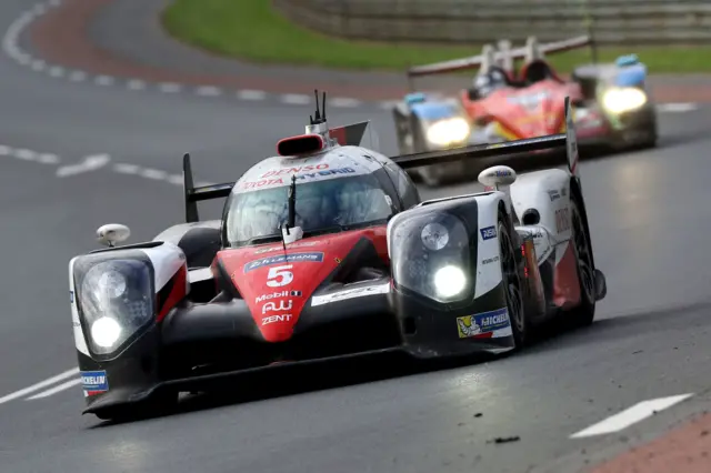 The #5 Toyota at Le Mans