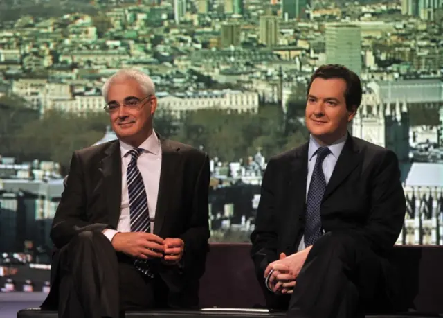 Alistair Darling and George Osborne