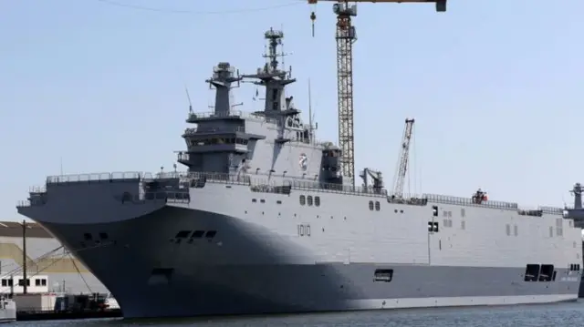 The Gamal Abdel Nasser in Saint Nazaire shipyard on 15 May 2016