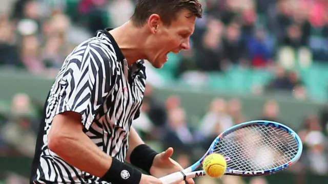 Tomas Berdych celebrates