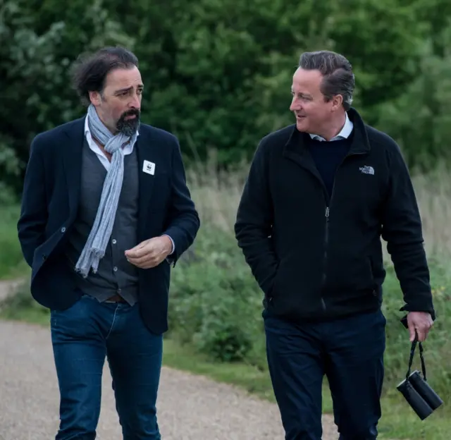 Alistair McGowan and David Cameron