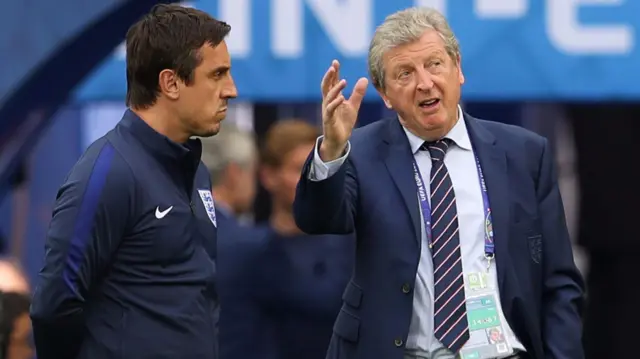 Roy Hodgson and Gary Neville