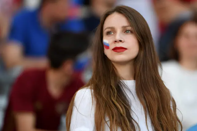 Russian fan ahead of the game