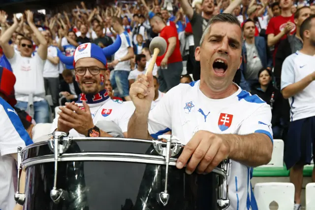 A Slovakia fan